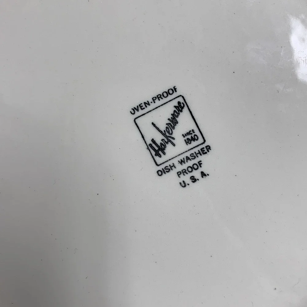 Harkerware Petit Fleurs Sky Blue Dinner Plates, Oven Proof Set of 2 Harker USA